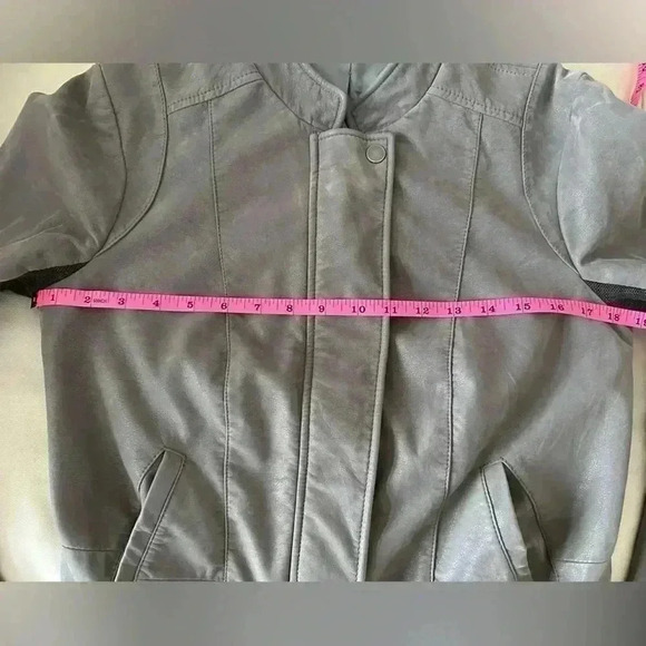 FREE PEOPLE COOL & CLEAN VEGAN LEATHER FITTED MOTO JACKET - SZ UNKNOWN - Picture 10 of 15